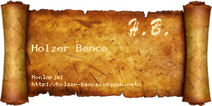 Holzer Bence névjegykártya