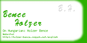 bence holzer business card